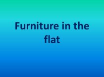 Furniture in the flat