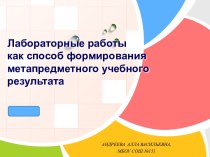 Лабораторные работы по русскому языку как способ формирования метапредметного учебного результата