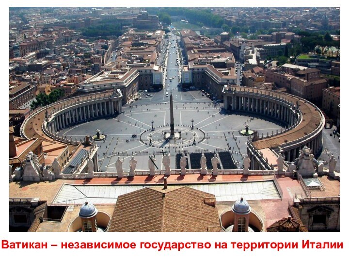 Ватикан – независимое государство на территории Италии