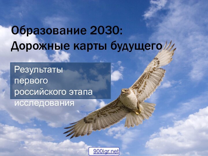 Образование 2030:  Дорожные карты будущегоРезультаты первого российского этапа исследования