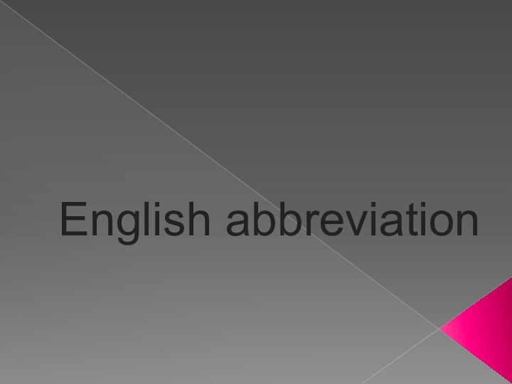 English abbreviation