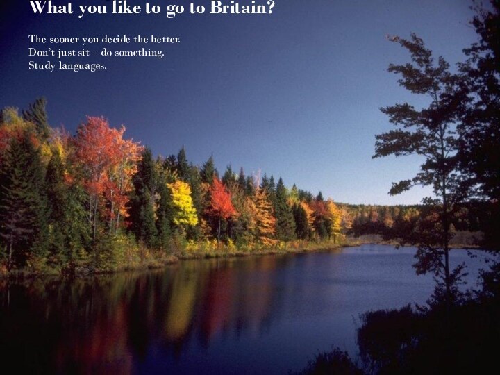 What you like to go to Britain?    The