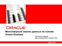 Многомерный анализ данных на основе Oracle Essbase