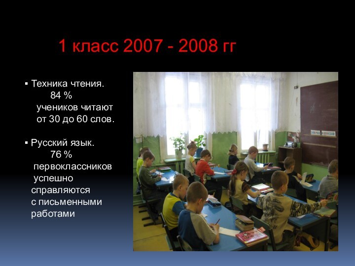 1 класс 2007 - 2008 гг Техника чтения.