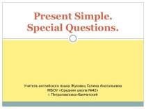 Present Simple. Special Questions.