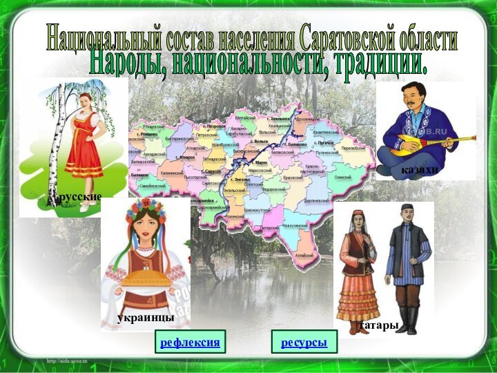 Народы, национальности, традиции. Национальный состав населения Саратовской областирефлексияресурсы