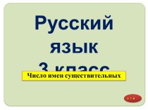 Русский язык 3 класс Число имен существительных