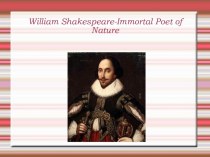 William Shakespeare-Immortal Poet of Nature