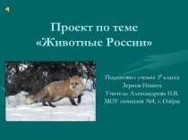 Животные России 3 класс