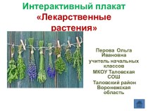 Интерактивный плакат Лекарственные растения