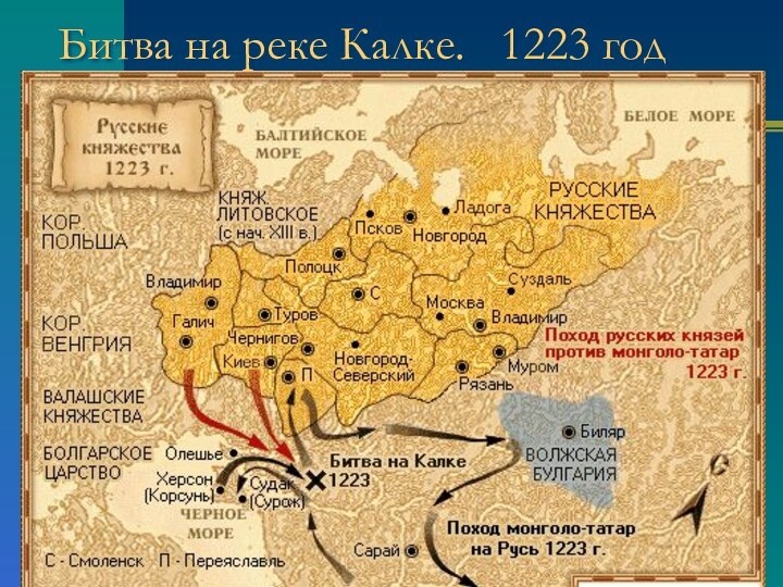 Битва на реке Калке.  1223 год