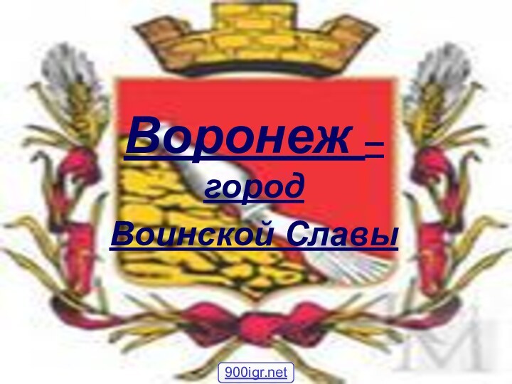 Воронеж – город Воинской Славы900igr.net