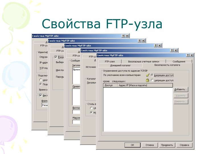 Свойства FTP-узла
