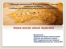 Some words about Australia