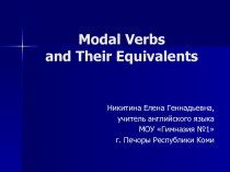 Modal Verbs and Their Equivalents