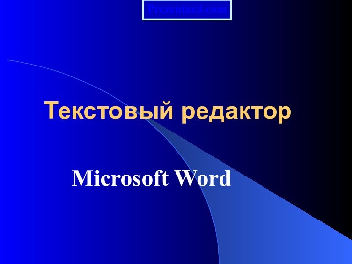 Текстовый редактор Microsoft WordPrezentacii.com