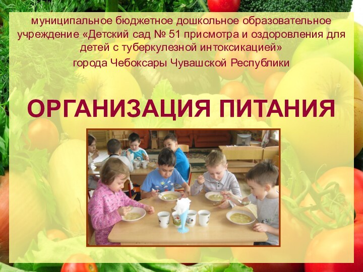 муниципальное бюджетное дошкольное образовательное учреждение «Детский сад № 51 присмотра и оздоровления