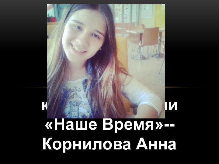 кандидат партии «Наше Время»--Корнилова Анна