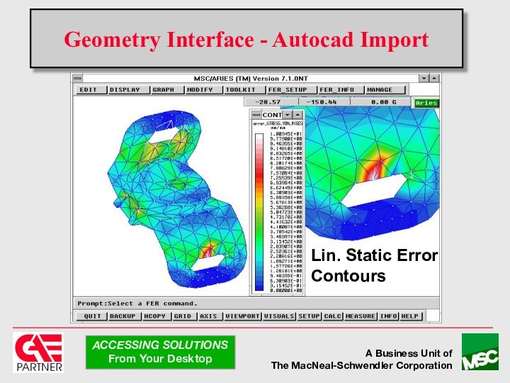 Geometry Interface - Autocad ImportLin. Static Error Contours