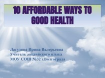 Ways To Good Health