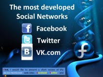 The most developed Social Networks