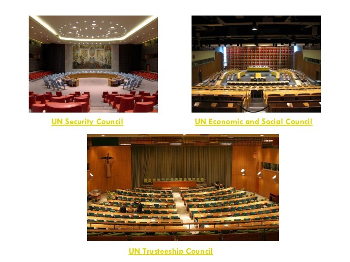 UN Security CouncilUN Economic and Social CouncilUN Trusteeship Council