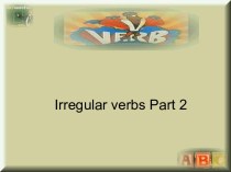 Irregular verbs Part 2