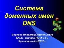 Презентация по теме Система доменных имен DNS