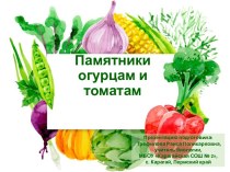Презентация Памятники огурцам и томатам