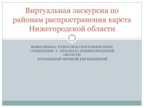 Презентация Виртуальная экскурсия по районам распространения карста в Нижегородской области