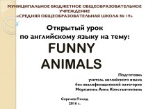 Открытый урок в 3 классе по английскому языку по теме Забавные животные