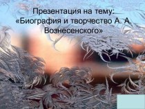 Биография и творчество А. А. Вознесенского