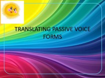 Translating passive voice forms