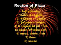 Recipe of Pizza