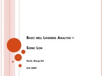 Basic well logging analysis – sonic log
