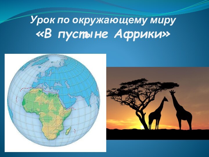 Урок по окружающему миру «В пустыне Африки»