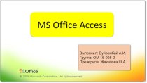 Программа MS Office Access