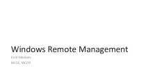 Windows remote management