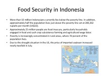 Food security in indonesia