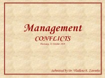 Management conflicts thursday, 31 october 2019