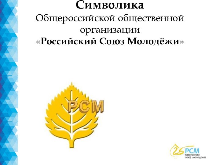Символика  Общероссийской общественной организации  «Российский Союз Молодёжи»