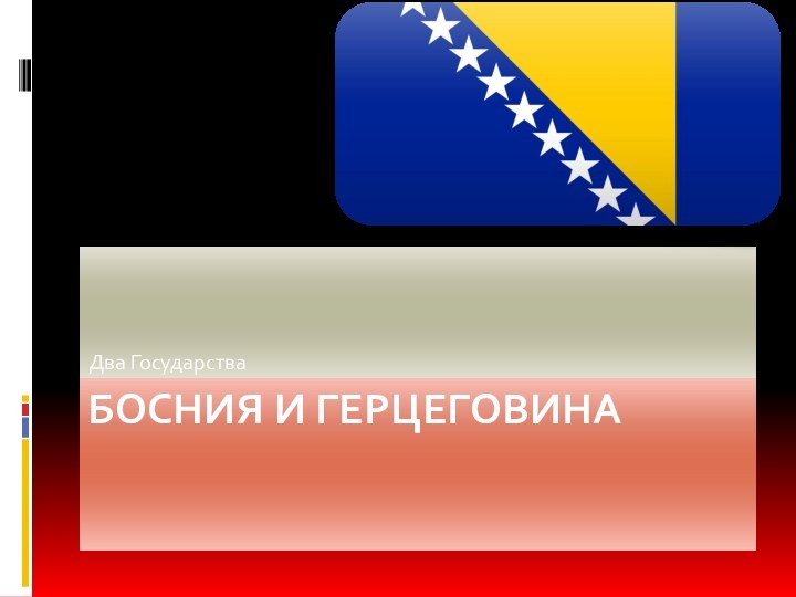 Босния и ГерцеговинаДва Государства