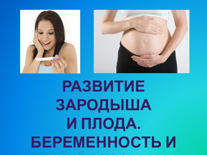 Развитие зародышаИ плода.Беременность и роды.