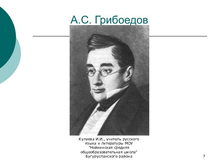 Кулаева И.И., учитель русского языка и литературы МОУ 