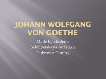Johann wolfgang von goethe