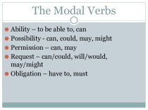 The modal verbs
