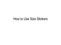 How touse size stickers