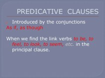 Predicative  clauses