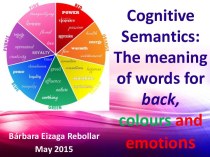 Cognitivesemantics: themeaning of wordsforback, coloursand emotions
