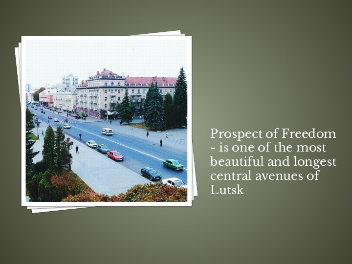 Prospect of Freedom - is one of the most beautiful and longest central avenues of Lutsk